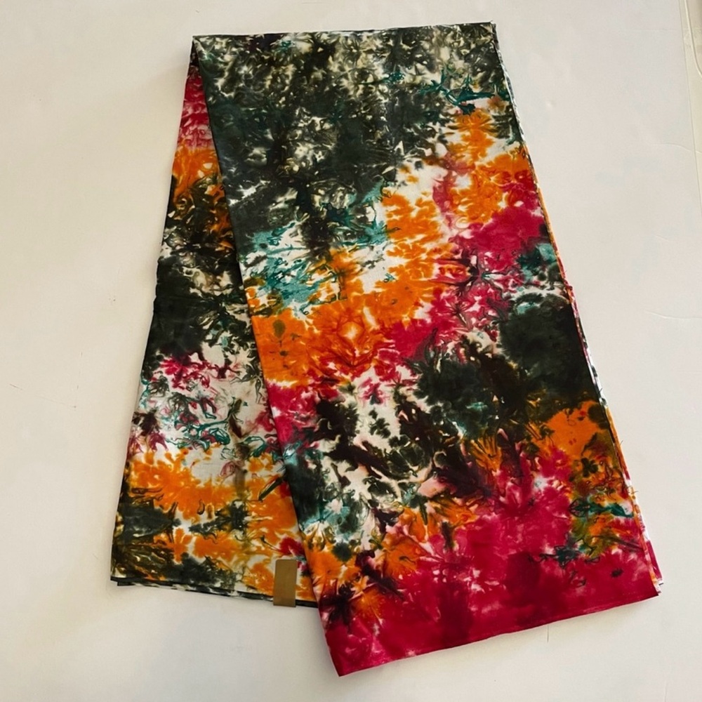Multicolor Tie-Dye Cotton Fabric